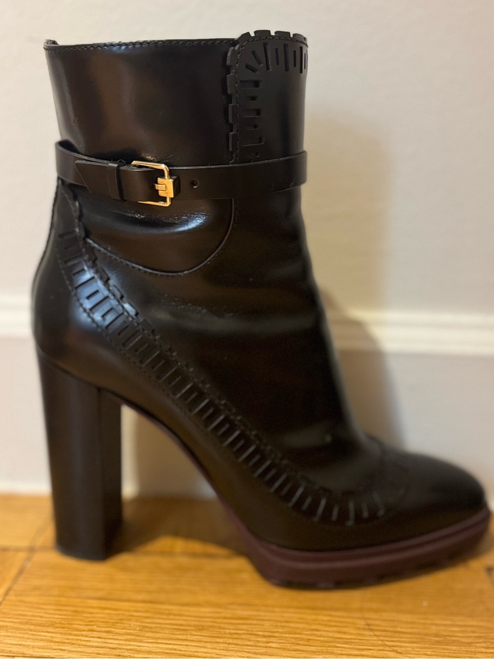Tod’s Black Tall Ankle Boots
